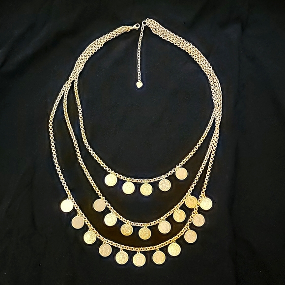 Stella and Dot gold triple strand Rio - Picture 1 of 3